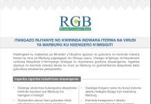 RGB yashyizeho amabwiriza yo gukumira virusi ya Marburg mu nsemgero no mu misigiti